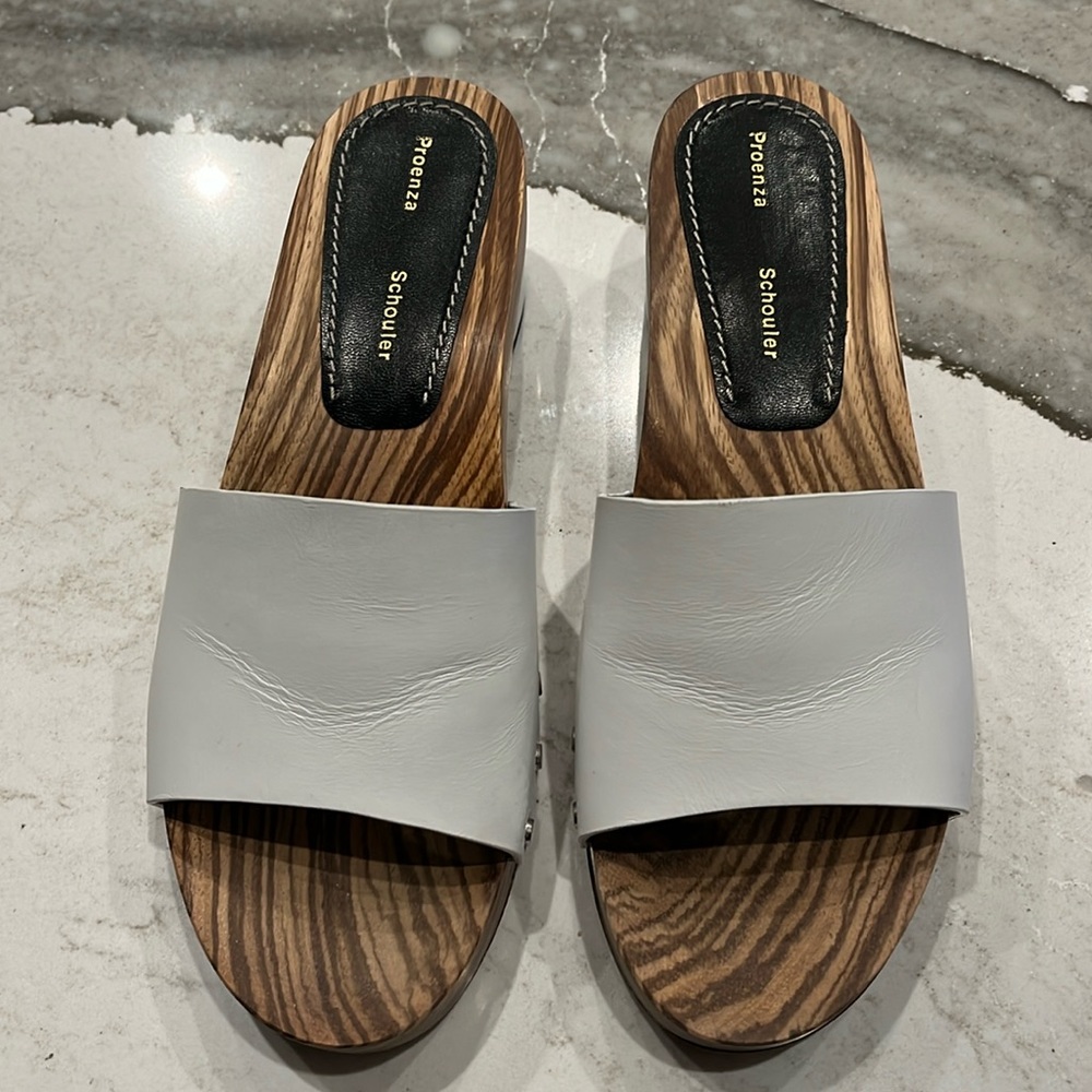 Proenza  Schouler leather slides sandal